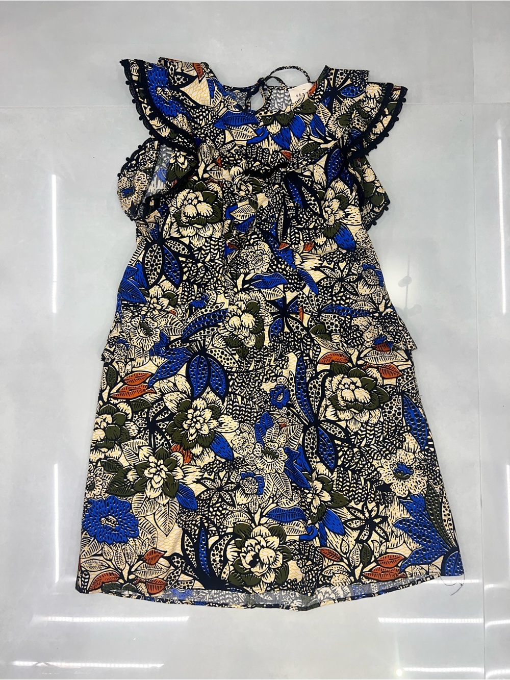 Sézane Alexane Ruffle Printed Mini Dress - Picture 3 of 5